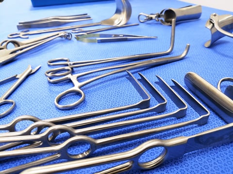 Beautiful Surgical Instruments Prepared In Operation Room