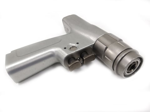 Closeup Image Of Medical Surgical Drill In White Background