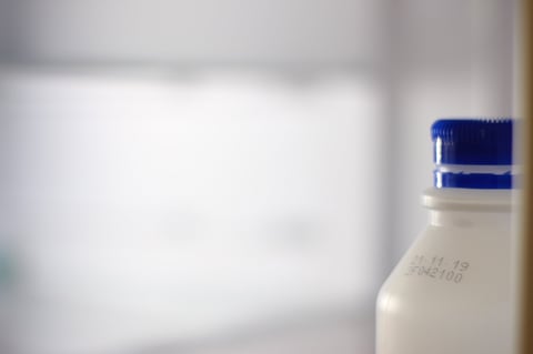 expired date on bottle in refrigerator