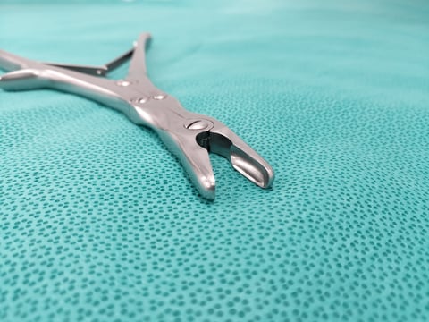 Orthopaedical Surgical Instrument Double Action Bone Nibbler. Selective Focus