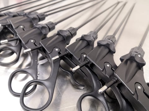 Closeup Image Of Keyhole Laparoscopic Surgical Instrument Handle