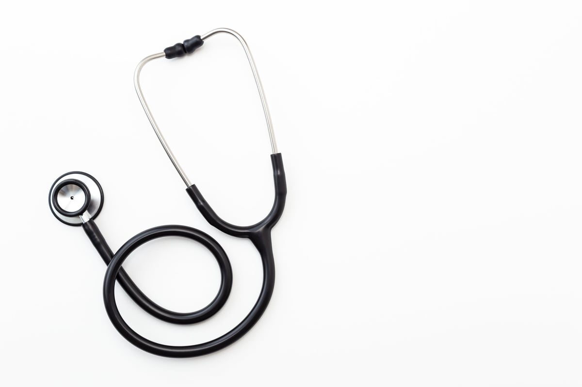 Stethoscope on white background