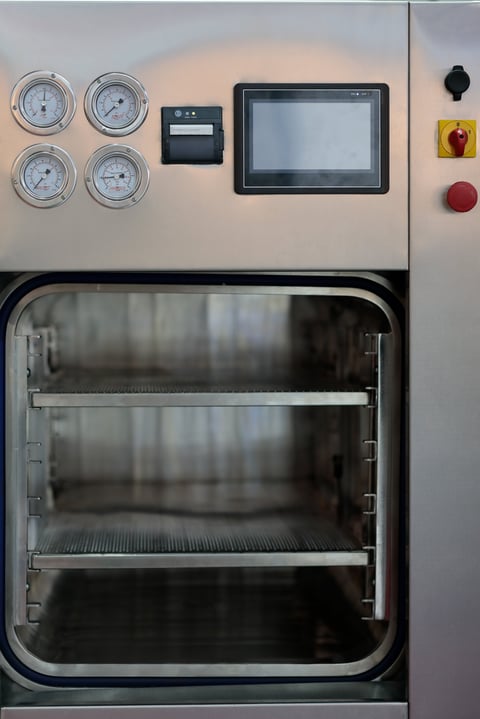 Stainless steel jacketed rectangular chamber steam sterilization autoclave machine