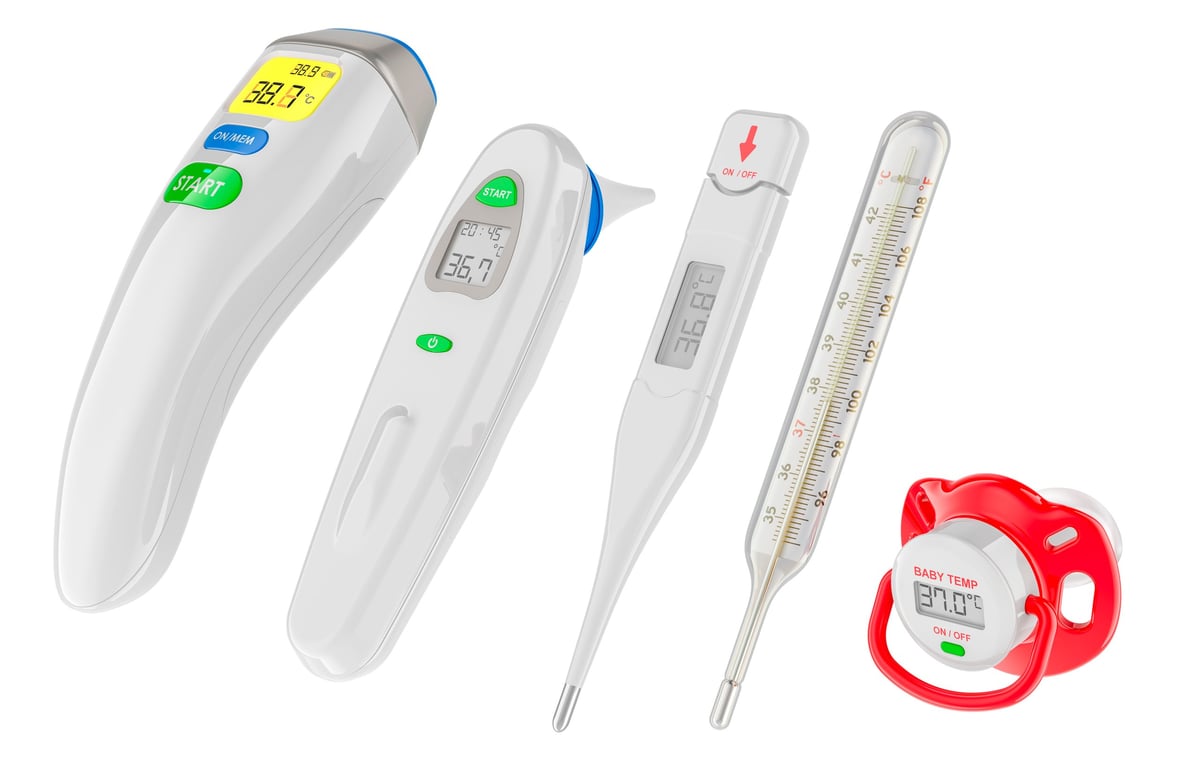 Termómetro digital flexible con punta blanda para medición oral axilar y rectal