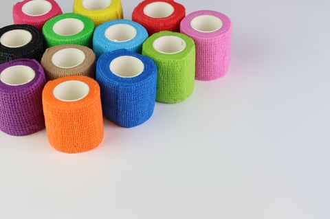 Cinta cohesiva roja 5cm x 5m vendaje elástico colores
