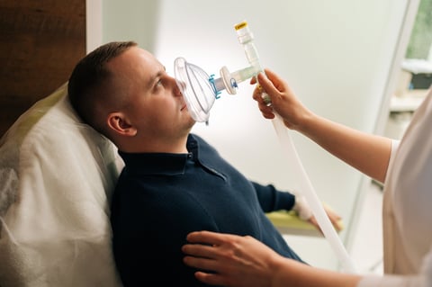 Mascarilla sin re-inhalación con válvula pediátrica para oxigenoterapia
