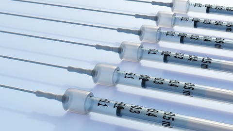 A 3d illustration of medical syringe, often used in fertility procedures like IVF