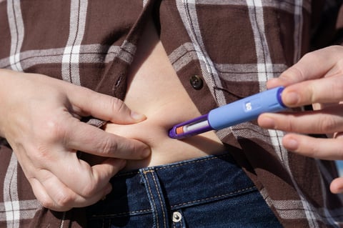 insulin injection pen semaglutide medication blue medical device