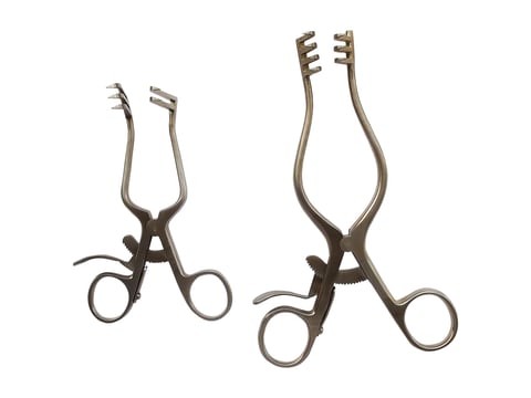 Weitlaner Retractor. Surgical Instrument for retaining of shallow tissue in orthopedic and neurological cases.