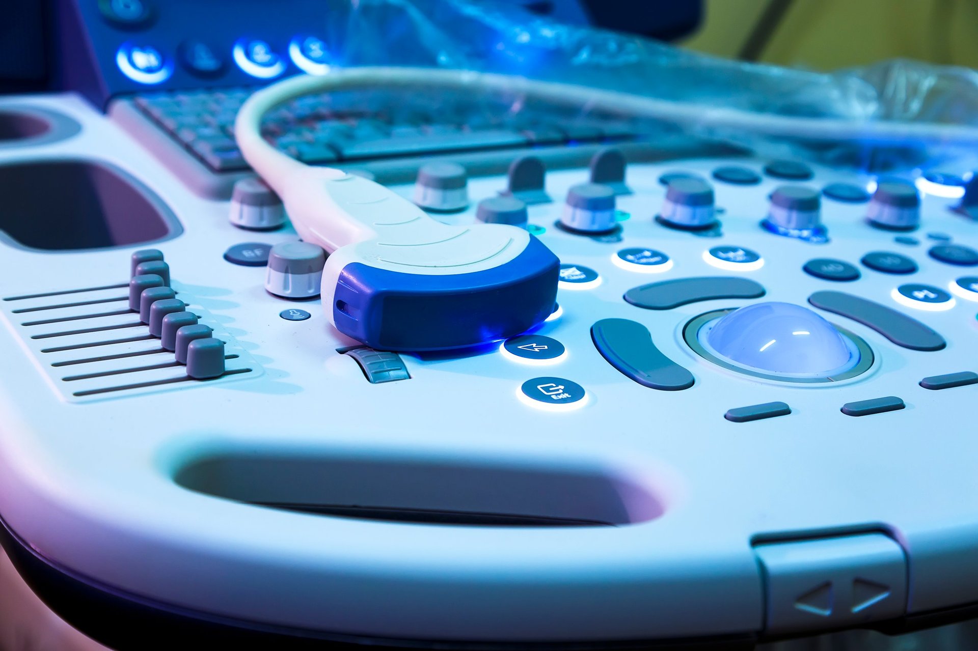 Modern hospital cabinet ultrasound diagnostic machine with control panel