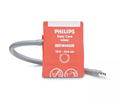 Philips Easy Care Infant blood pressure monitor cuff with gray tubing and connector