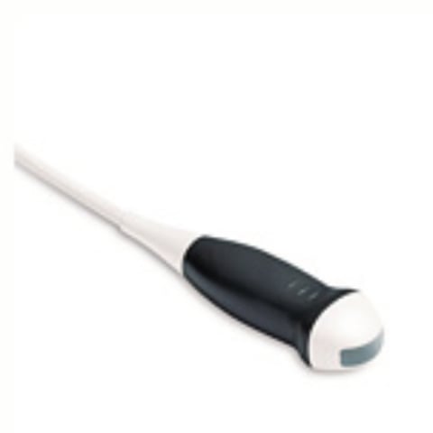Digital stylus pen with white shaft and black grip, featuring a white tip and display screen on the grip area