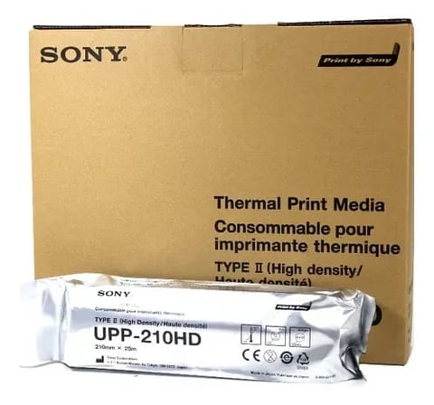 Sony thermal print media UPP-210HD box and roll, Type II high density thermal paper for medical imaging printers