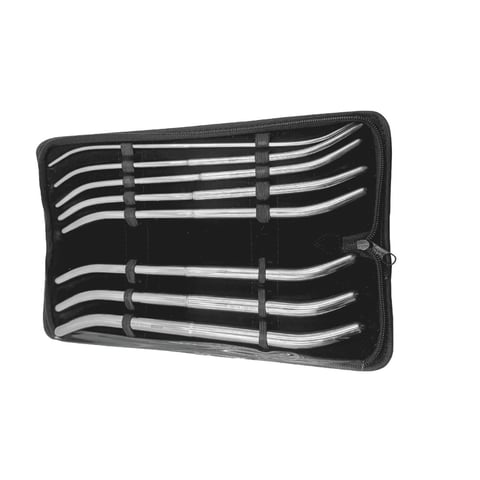 Bolsa organizadora de cables negra con múltiples compartimentos curvos