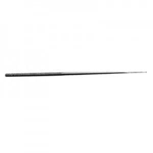 Long thin metal rod or needle with black handle on left side tapering to silver point
