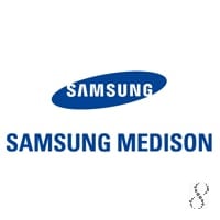 Samsung Medison logo featuring the Samsung blue oval with text and company name below
