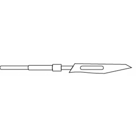 Line drawing of a calligraphy pen or fountain pen with segmented barrel and pointed nib